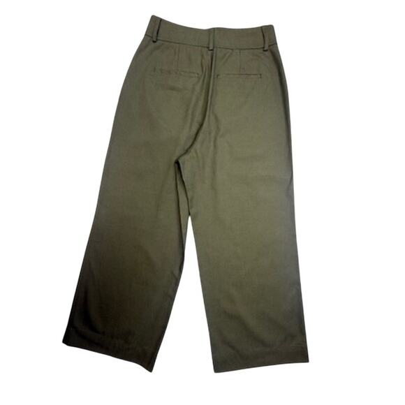 Everlane Olive Wide-Leg Crop Pants Women’s Size 2S Tencel Organic Cotton - Picture 3 of 16